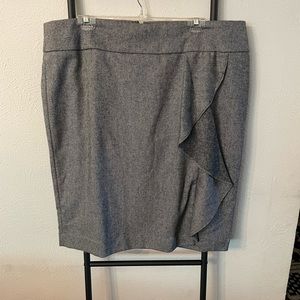 Talbots Wool Blend Lined Ruffle Front Pencil Skirt Size 20